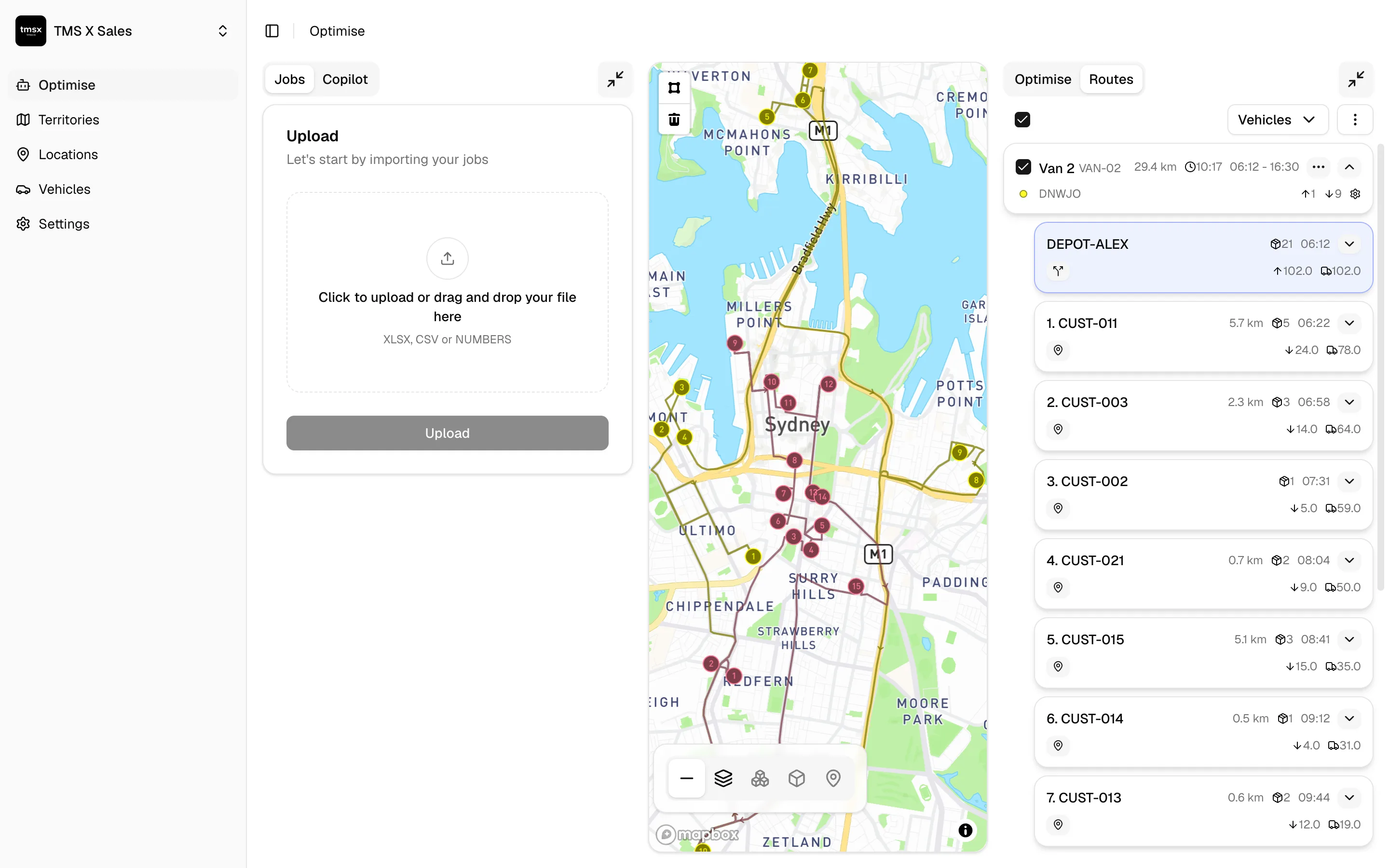 TMS X builds your routes